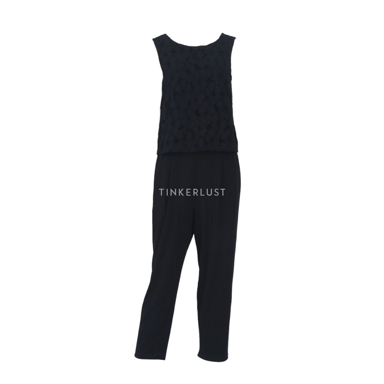 pakaian jumpsuit two pieces jumpsuit UNIQLO Black Lace Jumpsuit